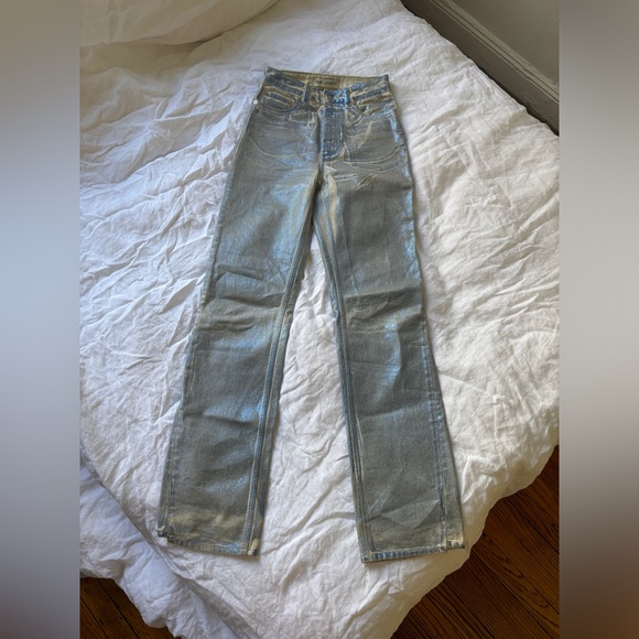 Our Legacy Spiral Cut Blue Foil Denim Jeans